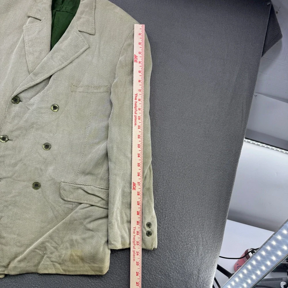Vintage‎ Corduroy Matiles Shop Jacket Men 41R Double Breasted Thrashed Grunge